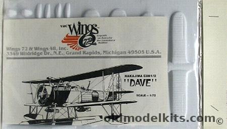 Vac Wings 1/72 Nakajima E8N1 / 2 'Dave', VW238 plastic model kit